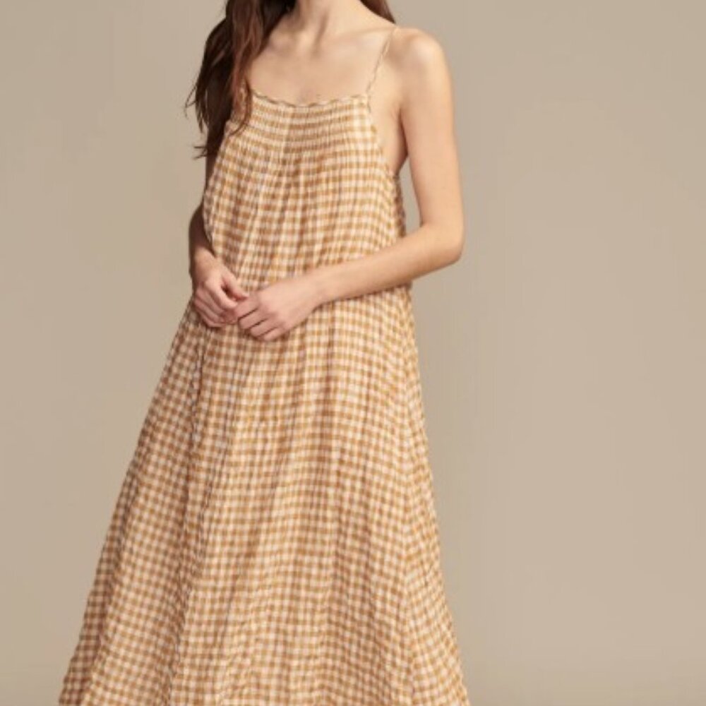 IN SEARCH OF L OR XL Lucky Brand Pintuck Easy Maxi Dress